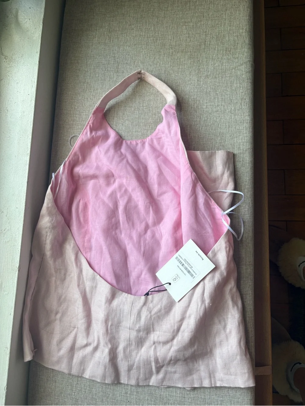 Reformation Avielle Linen two piece cherry blossom Mini Skirt and top set